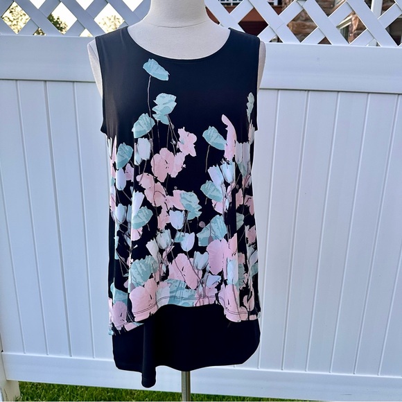 ALFANI FLORAL SLEEVELESS TOP - Picture 4 of 16